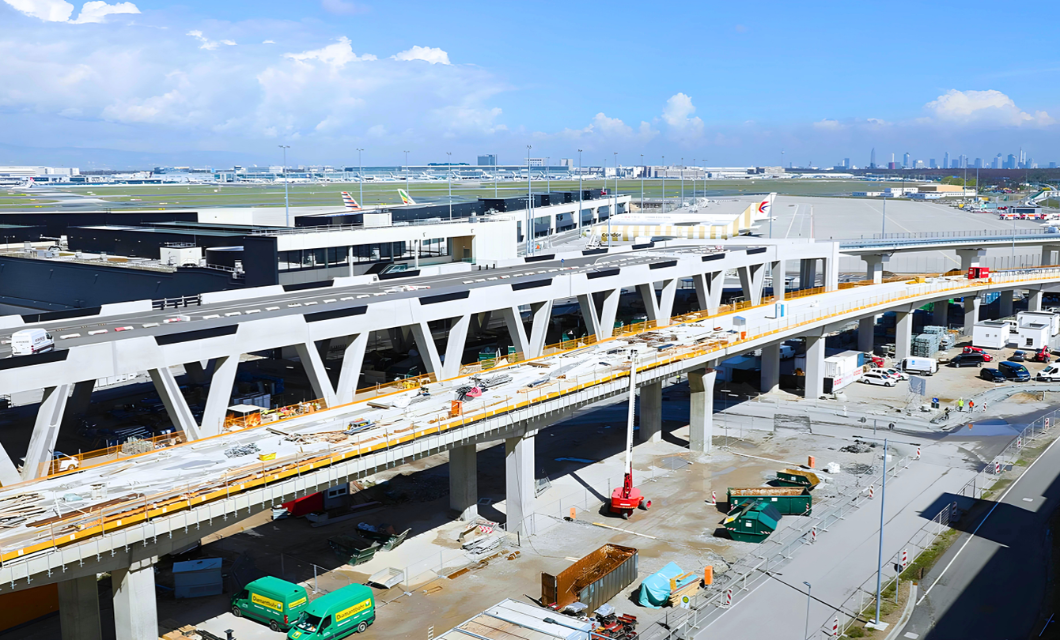 Entrance bridge of Terminal 3 at Frankfurt Airport - gbc engineers